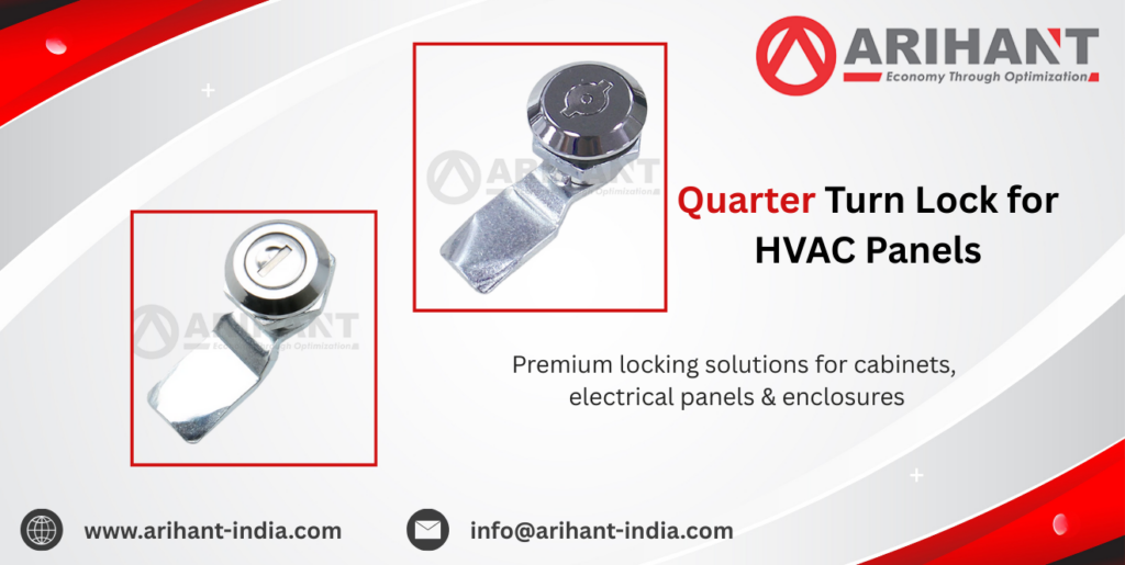 Quarter Turn Lock for HVAC Panels